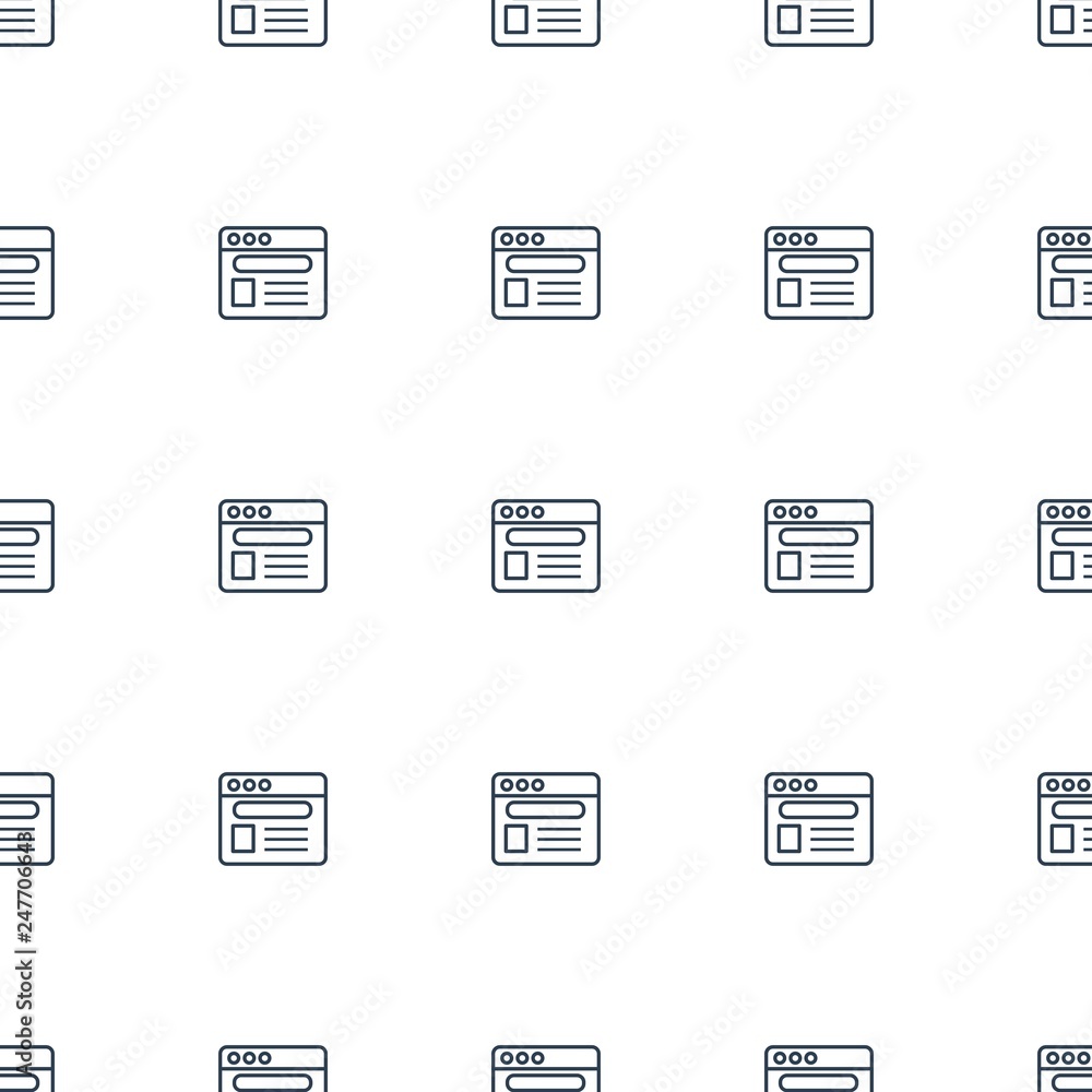 Poster browser icon pattern seamless white background