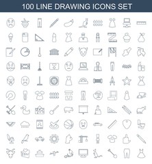 100 drawing icons