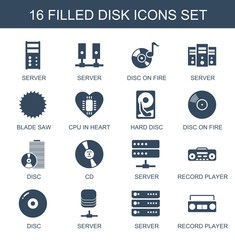 16 disk icons