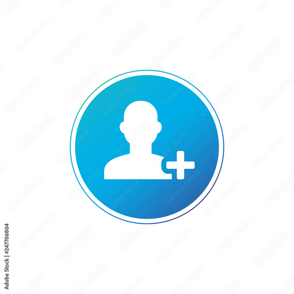 Poster add user rounded icon. vector designed for web and software interfaces. vector illustration isolated