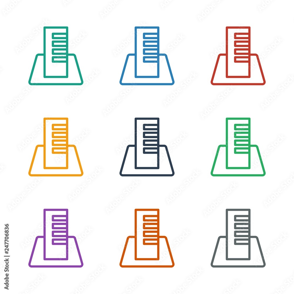 Poster building icon white background