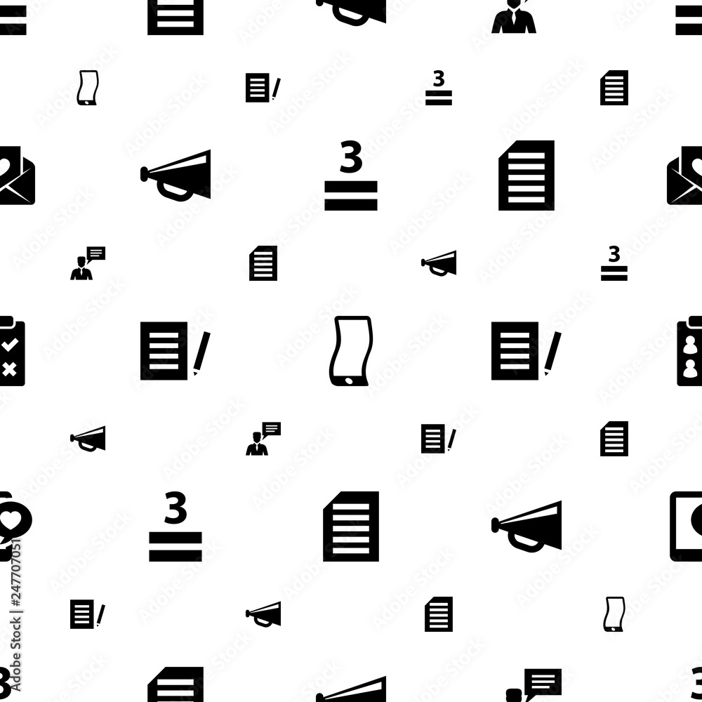 Poster message icons pattern seamless white background