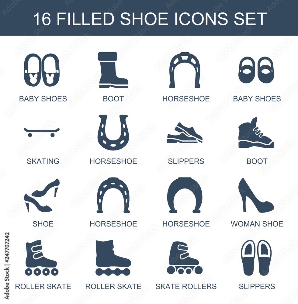 Sticker shoe icons