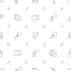 speak icons pattern seamless white background