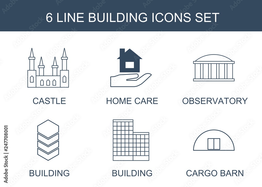 Poster 6 building icons
