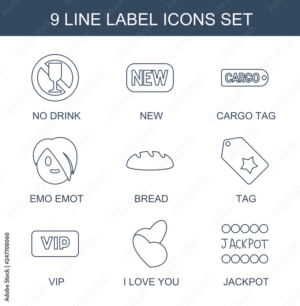 Poster 9 label icons