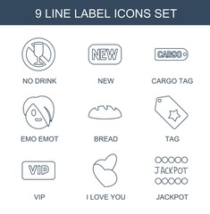 9 label icons