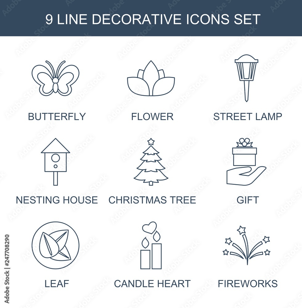 Sticker 9 decorative icons