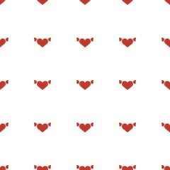 heart with wings icon pattern seamless white background