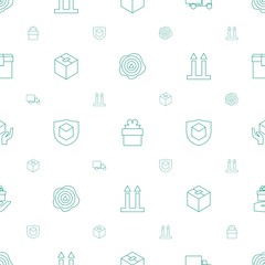 parcel icons pattern seamless white background