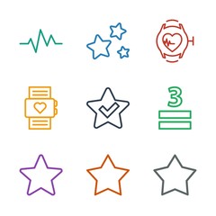9 rate icons