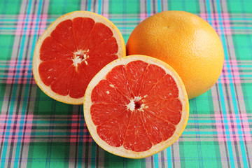 Bright pink grapefruit	