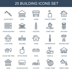 25 building icons