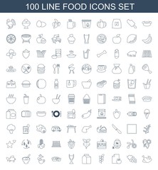 100 food icons