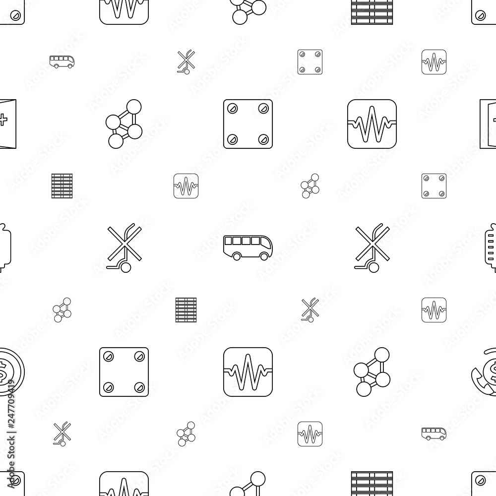 Poster square icons pattern seamless white background