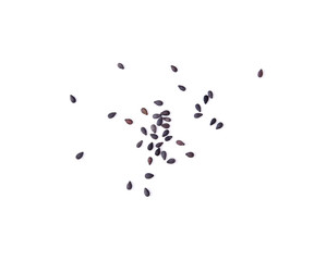 black sesame on white background