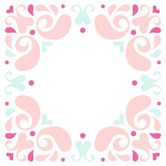 Petal circle frame - pastel color
