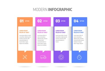 Fototapeta na wymiar Process chart. Business data. Abstract element of chart, graph, diagram with 4 steps, options, parts, processes. Infographics design vector and marketing icons.