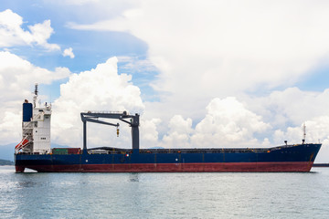 Cargo ship in the Trade Port 