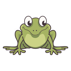 sitting frog cartoon