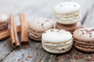 macarons café cannelle chocolat