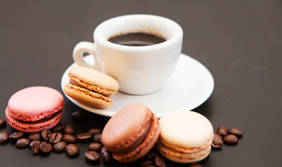 café et macarons pause café