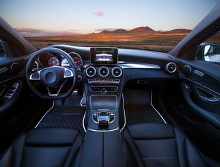 Travel in car. Element of design.