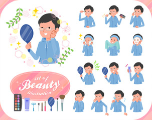 flat type dad Blue sportswear_beauty