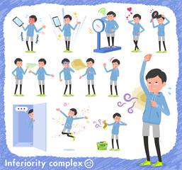 Fototapeta premium flat type dad Blue sportswear_complex