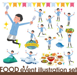 flat type dad Blue sportswear_food festival