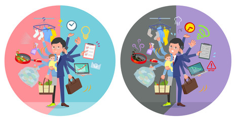 flat type dad Blue sportswear_mulch task switch