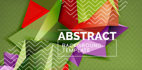 Low poly design 3d triangular shape background, mosaic abstract design template