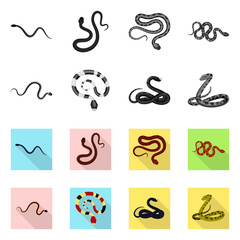 Vector design of mammal and danger symbol. Set of mammal and medicine vector icon for stock.