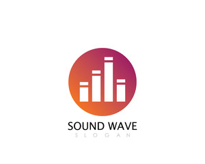 Sound waves vector illustration