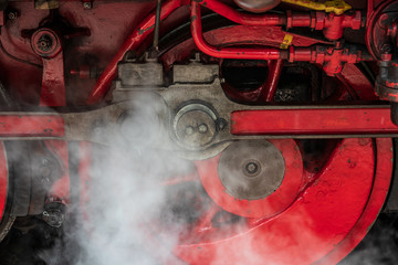 old locomotive at the railway station