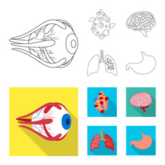 Vector design of biology and scientific icon. Set of biology and laboratory stock symbol for web.