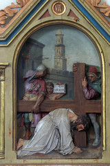 Obraz na płótnie Canvas 7th Stations of the Cross, Jesus falls the second time