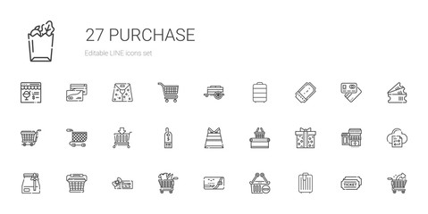 purchase icons set