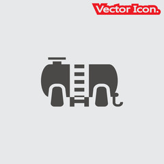 Fuel tank icon isolated sign symbol and flat style for app, web and digital design. Vector illustration.