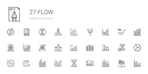 flow icons set