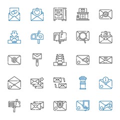 postage icons set