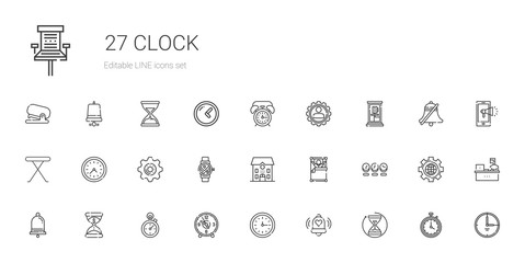 clock icons set