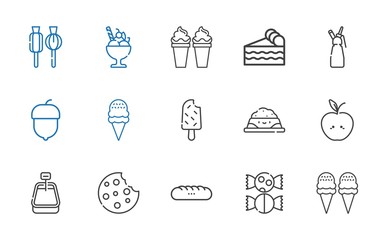 snack icons set