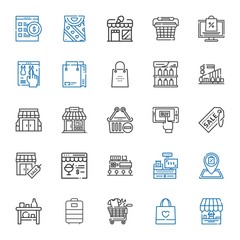 supermarket icons set