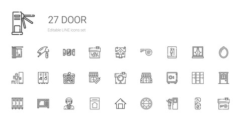 door icons set