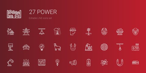 power icons set