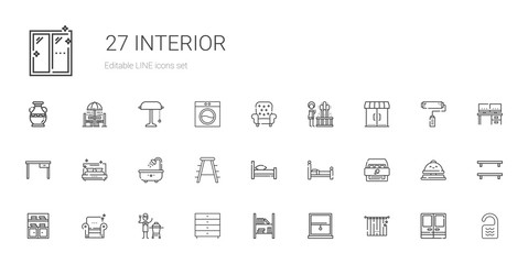 interior icons set