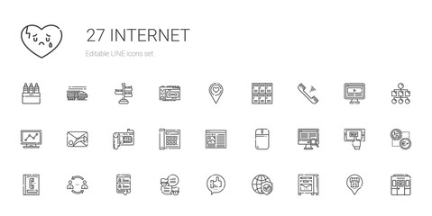 internet icons set