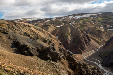 Volcanic mountains of Landmannalaugar in Fjallabak Nature Reserve. Iceland