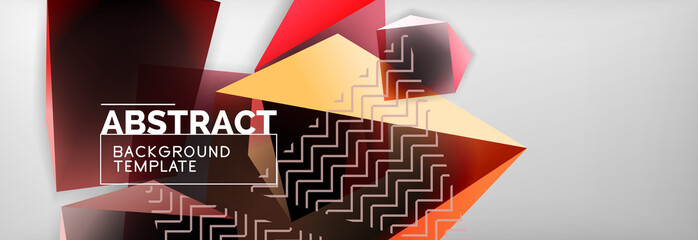 Dark 3d triangular low poly shapes abstract background